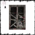 Halloween blutige Nonne Fenster Hintergrund Banner gruselig gruselig Stoff Wandbehang Dekor - Blutige Nonne Geistergesicht (BYJC003) / Mit 4 Haken + 10M Schwarzem Band + Rundem Acrylkleber (BYJC003)