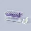 Drückender Eiswürfelbereiter und Aufbewahrungsbox in Lila mit Schaufel und Deckel - Einlagig / Lila