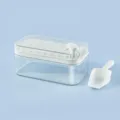 Drückbare Eiswürfelform mit Aufbewahrungsbox und Schaufel aus klarem Kunststoff Küche - Einlagig / Weiß