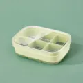 Hellgrüne Silikon Eiswürfelform mit klarem Deckel für die Küche, Mini Eisbereiter. - Türkisgrün