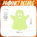 Halloween glowing ghost hanging decoration with fishing string and suction cup 34x38cm - YGHA025