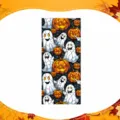 Halloween window sticker detail showing dimensions, pumpkin and ghost design, 45x100cm size. - BL368 / 45x100cm