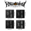 Halloween wooden magnetic fridge stickers ghost skull grave kitchen spooky holiday decor - 12 Pieces/Pack