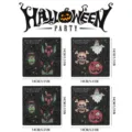 Halloween Holz Magnet Kühlschrankaufkleber Set Geist Kürbis Schädel Küche Dekor 14cm - 12 Stück/Packung