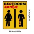 Halloween Zombie WC Aufkleber gruselig wasserdicht Wandtattoo Badezimmer Schild 30x26cm - 1 Stück / LA203