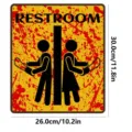 Halloween Horror WC Wandaufkleber blutiges Warnschild wasserdichter Aufkleber Deko - 1 Stück / LA206