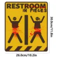 Halloween Toilette Warnung Wandaufkleber Blutig Horror Badezimmer Schild Aufkleber - 1 Stück / LA207