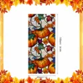 Halloween pumpkin stained glass window sticker size chart 45x100cm static cling decor. - BL373
