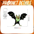 Halloween glowing bat hanging decoration detail, luminous wall sticker with string and suction cup. - YGHA033