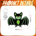 Halloween hanging luminous bat wall sticker with suction cup and fishing string for party decor. - YGHA034