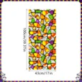 Halloween Window Glass Sticker Stained Glass Static Cling Film 100x43cm Holiday Decor - XCBL081