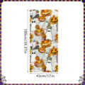 Halloween window glass sticker, removable electrostatic film with pumpkin and ghost pattern for holiday decor. - XCBL073