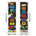 School welcome banner classroom decoration back to school party banner poster hanging sign - XZ019 Style / 2 Sheets Set