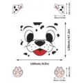 Autokofferbak sticker met dalmatische hond gezicht PVC garage deur decoratie decal. - Dalmatiër Stijl HW086 / Inclusief: plakstippen + 10 m zwart zijden lint + ronde acryllijm