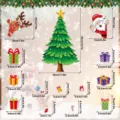 Christmas tree magnetic refrigerator stickers set Santa Claus reindeer holiday home decor magnets - CT494: KT Board Packed