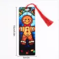 Christmas gingerbread man acrylic bookmark with red tassel, 15x5cm stationery gift. - Gingerbread Man(SQTYU004)