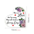 Hart acryl plaque herdenkingsgeschenk roos bloem huisdecoratie bureau decoratie 10x10cm - Hart Ornament (BT406)