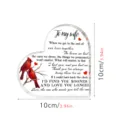Hart Acryl Plaquette Romantisch Vrouwen Cadeau Rode Kardinaal Tafel Decor 10cm - Hart Ornament (BT407)