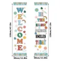 Back to school classroom banner detail showcasing retro design, rainbow and inspirational typography. - XZ024 Style / 2 Sheets Set