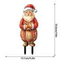 Christmas Santa Claus garden stake yard sign holiday outdoor decoration 35.6x13.1cm - FGDC012-Style A