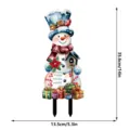 Christmas snowman garden stake yard decoration outdoor festive holiday prop with dimensions 14in. - FGDC013 - Style A