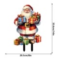 Christmas Santa Claus LED garden stake yard decoration festive holiday outdoor sign light 14in - FGDC016