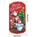 Weihnachts-Türbanner hängende Dekoration mit Weihnachtsmann und Schneemann Grafikdruck. - QZBMT045