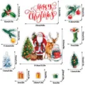 Christmas refrigerator magnets set, Santa Claus snowman dishwasher stickers holiday decor. - CT483
