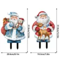 Christmas garden stakes Santa Claus yard signs waterproof outdoor holiday decoration props - FGDC015-A+B Combo Set