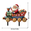 Christmas Santa Train Garden Stake Light Up Yard Sign Holiday Outdoor Decoration 29cm - FGDC010-Style A