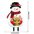 Weihnachts-Schneemann-Gartenstecker Rasenschild wasserdichte Outdoor-Feiertags-LDE-Dekoration - Weihnachtsschneemann (FGDC005) / Batteriebox Lichterkette