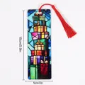 Christmas transparent acrylic bookmark with red tassel 15x5cm colorful gift style - Gift Boxes(SQTYU005)