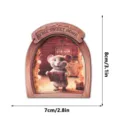 Cute wooden mouse hole fridge magnet 3D cartoon animal home decor sticker 7x8 cm - MZCT192