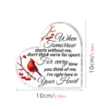 Acryl hart plaque herdenking kardinaal sympathie cadeau heldere tafeldecoratie 10cm - Hart Ornament (BT412)
