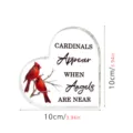 Hartvormig acryl kardinaal gedenkteken plaquette met inspirerende quote voor huisdecoratie. - Hart Ornament (BT415)