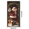 Weihnachtstürabdeckung Banner mit Weihnachtsmann und Baum Design, 90x180cm Festtagsdeko - QZBMT047