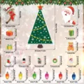 Christmas refrigerator magnets set decorative festive stickers with various cute holiday designs - CT493: KT Board Pack