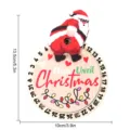 Funny Christmas wooden countdown calendar fridge magnet with santa claus holiday decor detail - MZCT212 Style