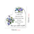Detailweergave hart acryl plaquette, bloemenprint, romantisch cadeau, maat 10cm - Hart Ornament (BT418)