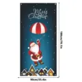 Weihnachts Türbanner Hängende Dekoration mit Weihnachtsmann Schneelandschaft 180x90cm - QZBMT049