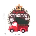 Christmas wooden countdown calendar fridge magnet with red truck and tree, 10x12.3cm holiday decor. - MZCT213 Style
