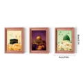 Islamic architecture magnetic wooden photo frame fridge magnet set, Middle Eastern style decor. - MZCT405 / Set of 3