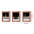 Wooden picture frame fridge magnet featuring Middle Eastern Kaaba architecture design. - MZCT407 / Set of 3