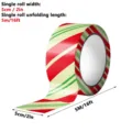 Weihnachten leuchtendes Warnband, 5cm Breite und 5m Länge für feiertagssichere Dekoration. - YGJD002 / 5cmx2m