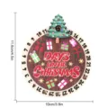 Calendario de cuenta atrás de madera de Navidad, vista detallada con números y motivos de regalos. - Estilo MZCT215