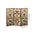 Mini paravent pliant en acrylique avec motif floral rétro pour décoration de bureau. - PFTYU018 / Emballage en Carton