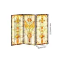 Mini paravent pliant en acrylique translucide pour décoration de bureau motif bégonia. - PFTYU014 / Emballage en Carton