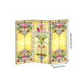Mini paravent pliant en acrylique style vitrail avec motif de fleurs bureau 22.5cm - PFTYU011 / Emballage en Carton