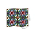 Miniature Acrylic Folding Screen Stained Glass Pattern Desktop Ornament Room Divider - PFTYU003 / Box Package