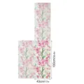 Detail view of 3D embossed floral static cling window sticker with orchid pattern for home decor. - FDBL026 Orchid / 43x100cm